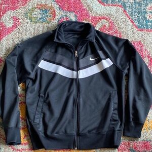 Nike Black Track Jacket with Chevron Stripe men’s medium